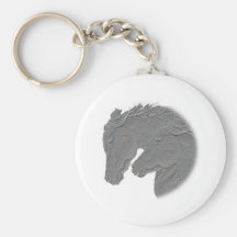 Silver Horses Key Chain