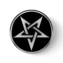 Silver Inverted Pentagram buttons