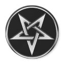 Silver Inverted Pentagram magnets