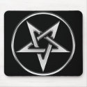 Silver Inverted Pentagram mousepads
