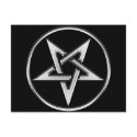 Silver Inverted Pentagram postcards