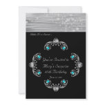 Silver Jewelled Party Invitation
