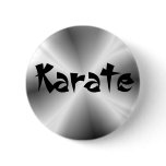 Silver Karate Round Button