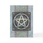 Silver Knotwork Pentacle Greeting Card
