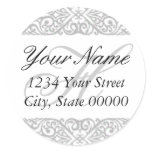 Silver Lace Address Sticker
