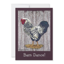 Silver Laced Wyandotte Rooster Invites