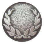 Silver Laurel Wreath Stickers