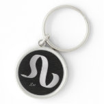 Silver Leo Zodiac Symbol keychains