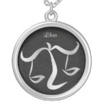 Silver Libra Zodiac Symbol Pendants