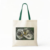 Silver Lilies Canvas Bags