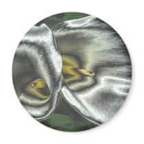 Silver Lilies Fridge Magnet