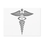 Silver Medical Symbol postcards