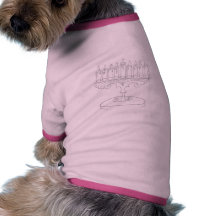 Silver Menorah Doggie Tee Shirt