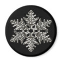 Silver Metal Deco Snow Fall Snowflakes magnets
