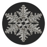 Silver Metal Deco Snow Fall Snowflakes stickers
