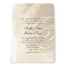 Silver Metallic Rose Wedding Invitation