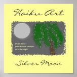 Silver Moon Haiku Art Print