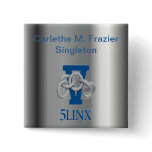 Silver Name Badge Pinback Buttons