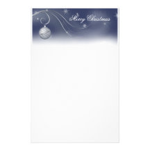 Silver Ornament Christmas Stationery