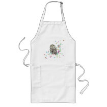 Silver Owl with Butterflies Apron