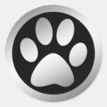 SILVER PAW PRINT STICKER