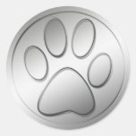 SILVER PAW PRINT STICKERS