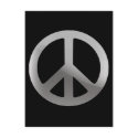 Silver Peace Sign postcards