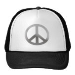 Silver Peace Sign Trucker Hats