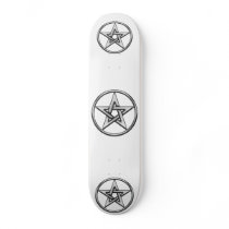 Silver Pentagram Skateboard