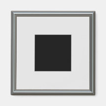 silver picture frame layout fridge magnet