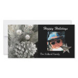 Silver Pine Cone Photo Card photo cards