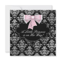 Silver Pink Black Princess Baby Girl Shower