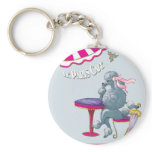 Silver Poodle in Paris Cafe Gifts for the family keychains