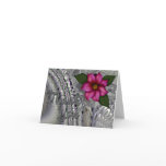 Silver Purple Bloom Thank-You Card