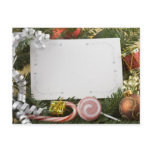 silver ribbon Christmas postcard