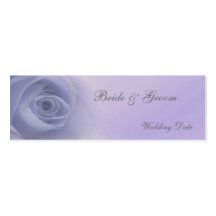 Silver Rose Wedding Favour Tag Business Cards