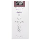 SILVER ROSES Wedding Program Announcement Customized Rack Card