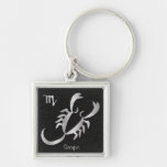 Silver Scorpio Zodiac Sign Key Chain