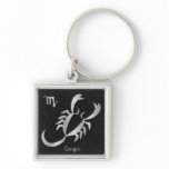Silver Scorpio Zodiac Sign keychains