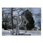 Silver Sculpture in Mellon Park Greeting Card