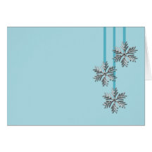 Silver Snowflakes Holiday Event And Wedding Invite Greeting Cards
