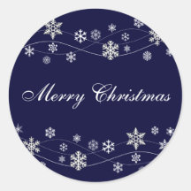 Silver Snowflakes Holiday Stickers