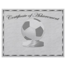 Silver Soccer Certificate of Achievement Flyer