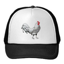 Silver Spangled Hamburg Rooster Hat