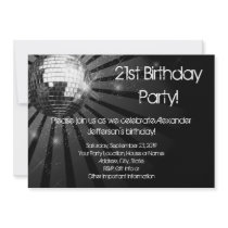 Silver Sparkle Disco Ball Custom Birthday Party