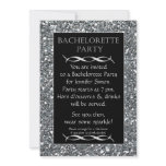 Silver Sparkle Look Bachelorette Party Invitation