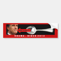 Silver Spoon Romney Bumper Stickers