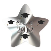 Silver Star Class Of 2012 Graduation Star Stickers