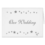 Silver Stars, wedding invitation cards