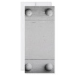 Silver Steel Layout with Bolts rack cards